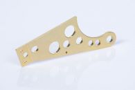 Fineblanked and ground electronics component with gold plating