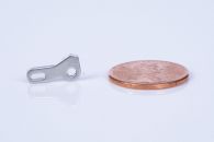 Link component for a medical device made via fineblanking