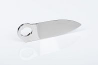 Fineblanked knife blade after finish grind and polish