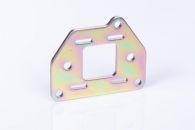 Flat plate bracket made via fineblanking