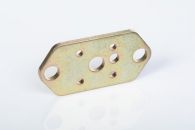Fineblanked bracket with plating