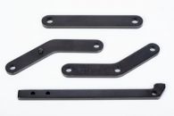Two fineblanked links with black oxide plating