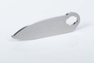 Fineblanked knife blade after double disk grind