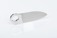 Fineblanked knife blade after finish grind and polish